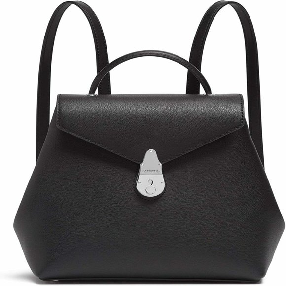 Calvin Klein Leather Statement Backpack Black NWT main image 4
